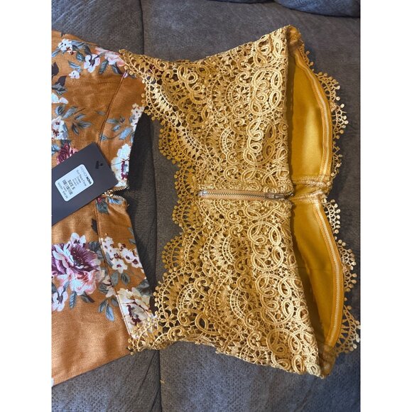 Romantic Floral Maxi Dress Feminine Fairy Sleeveless Beach Whimsy Cottage Core - Picture 10 of 11